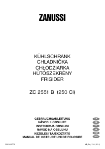 Bedienungsanleitung Zanussi ZC2551B Kühlschrank