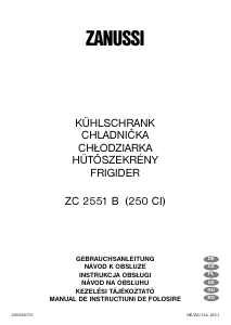 Használati útmutató Zanussi ZC2551B Hűtőszekrény