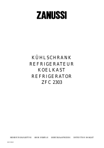 Bedienungsanleitung Zanussi ZFC2303 Kühlschrank