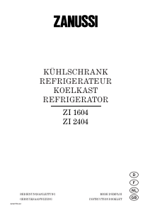 Mode d’emploi Zanussi ZI1604 Réfrigérateur