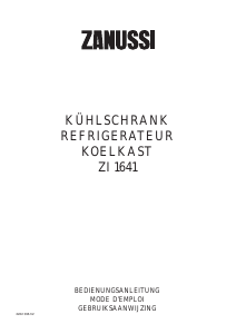 Bedienungsanleitung Zanussi ZI1641 Kühlschrank