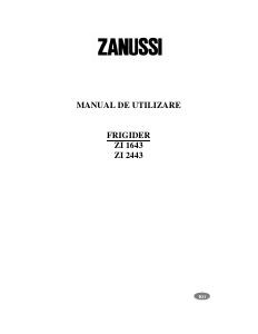 Manual Zanussi ZI2444 Frigider