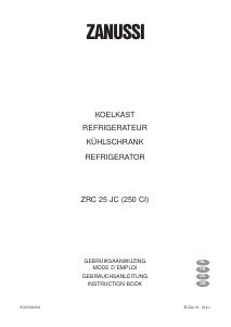 Mode d’emploi Zanussi ZRC25JC Réfrigérateur