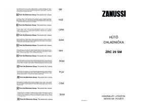 Manuál Zanussi ZRC29SM Lednice