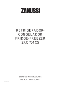 Manual de uso Zanussi ZRC704CS Refrigerador
