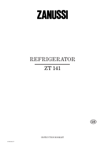 Manual Zanussi ZT141 Refrigerator