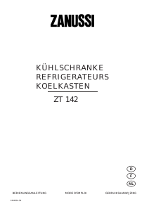 Bedienungsanleitung Zanussi ZT142 Kühlschrank