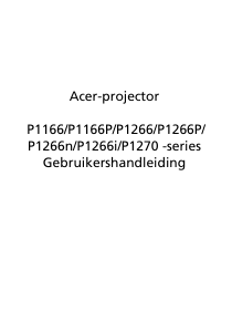 Handleiding Acer P1266P Beamer