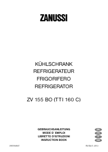 Manual Zanussi ZT155BO Refrigerator