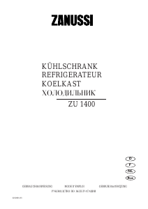 Mode d’emploi Zanussi ZU1400 Réfrigérateur