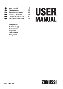 Manuale Zanussi ZUA12420SA Frigorifero