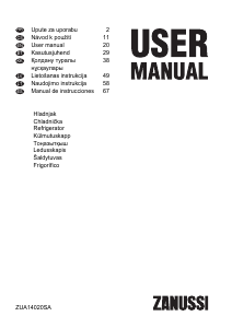 Manual Zanussi ZUA14020SA Refrigerator