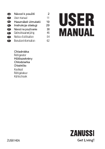 Mode d’emploi Zanussi ZUS6140A Réfrigérateur