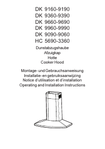 Manual AEG DK9160-W Cooker Hood