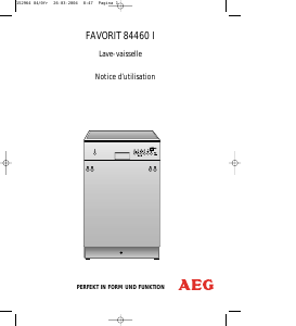 Mode d’emploi AEG F84460IM Lave-vaisselle