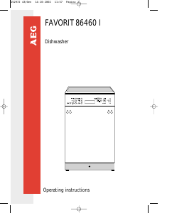 Manual AEG F86460IB Dishwasher