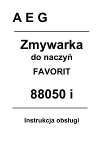 Instrukcja AEG FAV88050IA Zmywarka