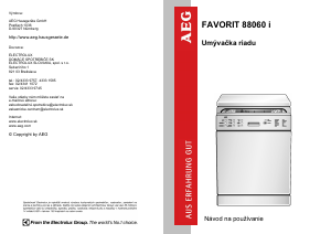 Návod AEG FAV88060I-D Umývačka riadu