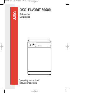Manual AEG FAVORIT 50600 Dishwasher