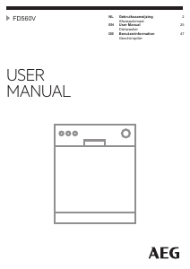 Manual AEG FD560V Dishwasher