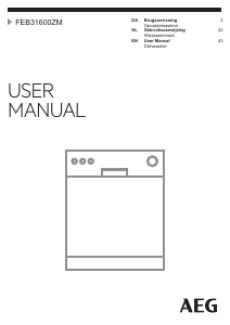 Manual AEG FEB31600ZM Dishwasher