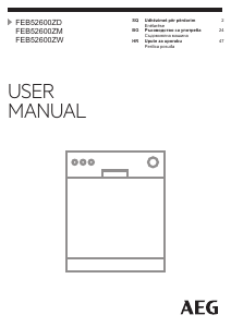 Priručnik AEG FEB52600ZW Perilica posuđa