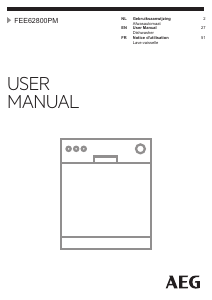 Manual AEG FEE62800PM Dishwasher