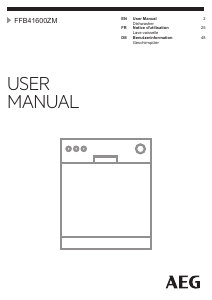 Manual AEG FFB41600ZM Dishwasher