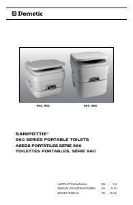 Manual de uso Dometic 962 Sanipottie Orinal portátil