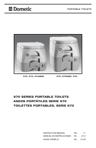 Manual Dometic 972 Portable Toilet
