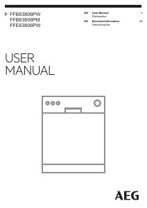 Manual AEG FFB63806PM Dishwasher