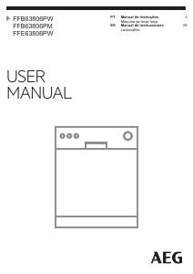 Manual de uso AEG FFB63806PW Lavavajillas