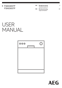Brugsanvisning AEG FSE63657P Opvaskemaskine