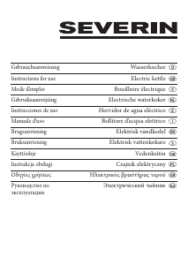 Bruksanvisning Severin WK 3354 Vattenkokare