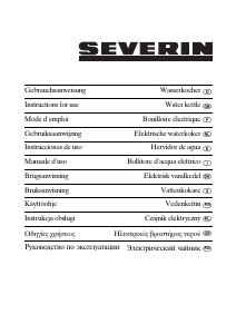Manual de uso Severin WK 3360 Hervidor