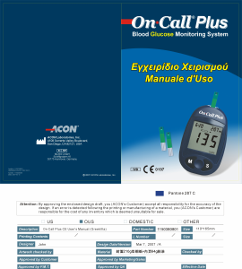 Manuale ACON On Call Plus Glucometro