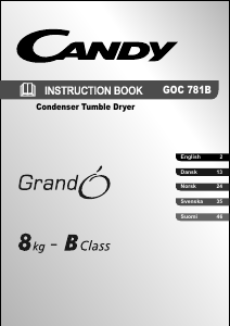 Brugsanvisning Candy GOC 781 B Tørretumbler