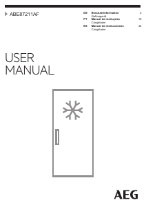 Manual de uso AEG ABE87211AF Congelador