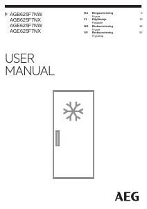 Brugsanvisning AEG AGB625F7NX Fryser