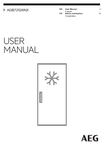 Manual AEG AGB72526NX Freezer