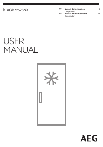 Manual de uso AEG AGB72526NX Congelador