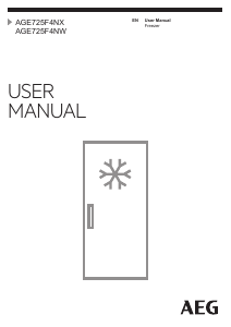 Manual AEG AGE725F4NX Freezer