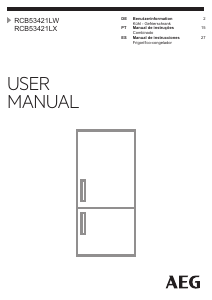 Manual AEG RCB53421LX Frigorífico combinado