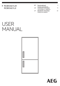 Rokasgrāmata AEG RCB53421LX Ledusskapis ar saldētavu