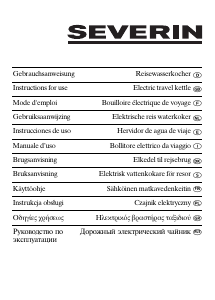 Manual de uso Severin WK 3644 Hervidor