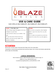 Manual Blaze BLZ-4 Barbecue