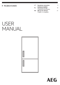 Manual AEG RCB83724MX Combina frigorifica