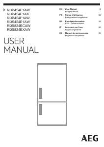 Manual de uso AEG RDB424E1AW Frigorífico combinado