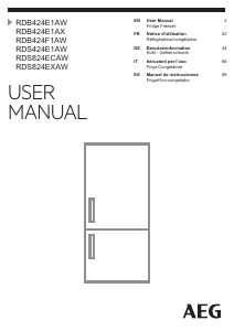 Manual de uso AEG RDB424E1AX Frigorífico combinado