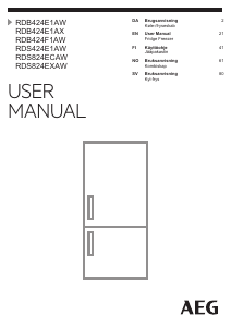 Manual AEG RDB424F1AW Fridge-Freezer